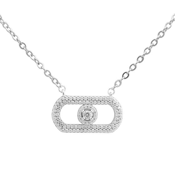 Серебряное колье с фианитами