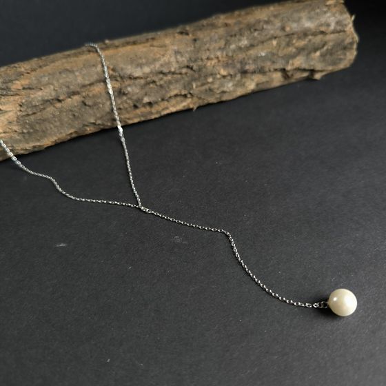 Серебряное колье с жемчугом