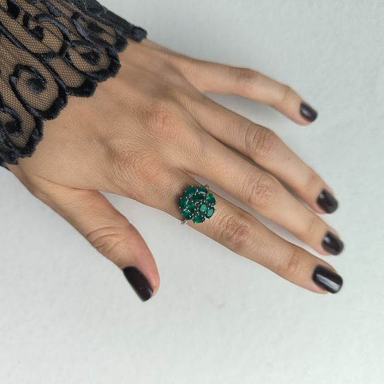 Серебряное кольцо с агатом 1.937ct