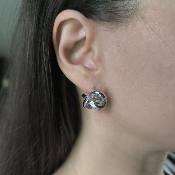 Серебряные серьги без камней