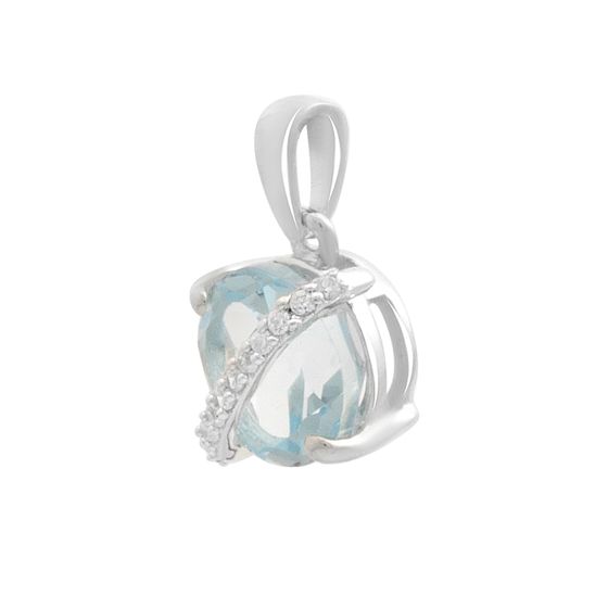 Серебряная подвеска с топазом 2.737ct