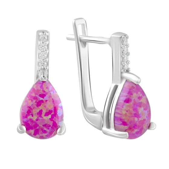 Серебряные серьги с опалом 1.97ct