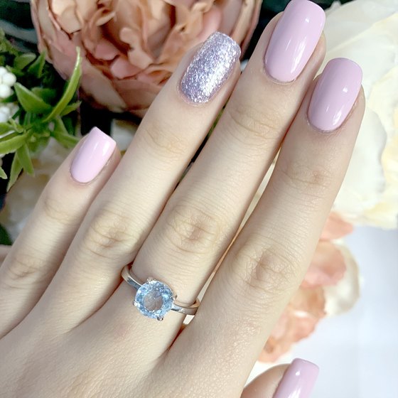Серебряное кольцо с топазом 3.297ct