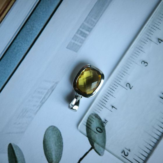Серебряная подвеска с цитрином nano 2.87ct