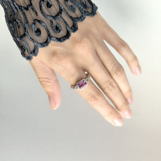 Серебряное кольцо с аметистом 1.338ct