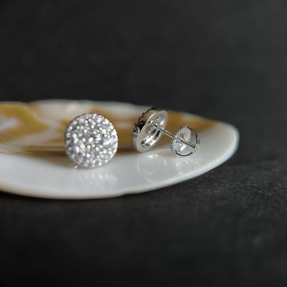 Серебряные серьги с фианитами