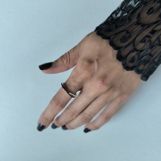 Серебряное кольцо с фианитами