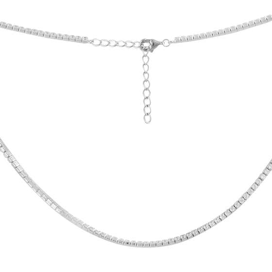 Серебряное колье с фианитами
