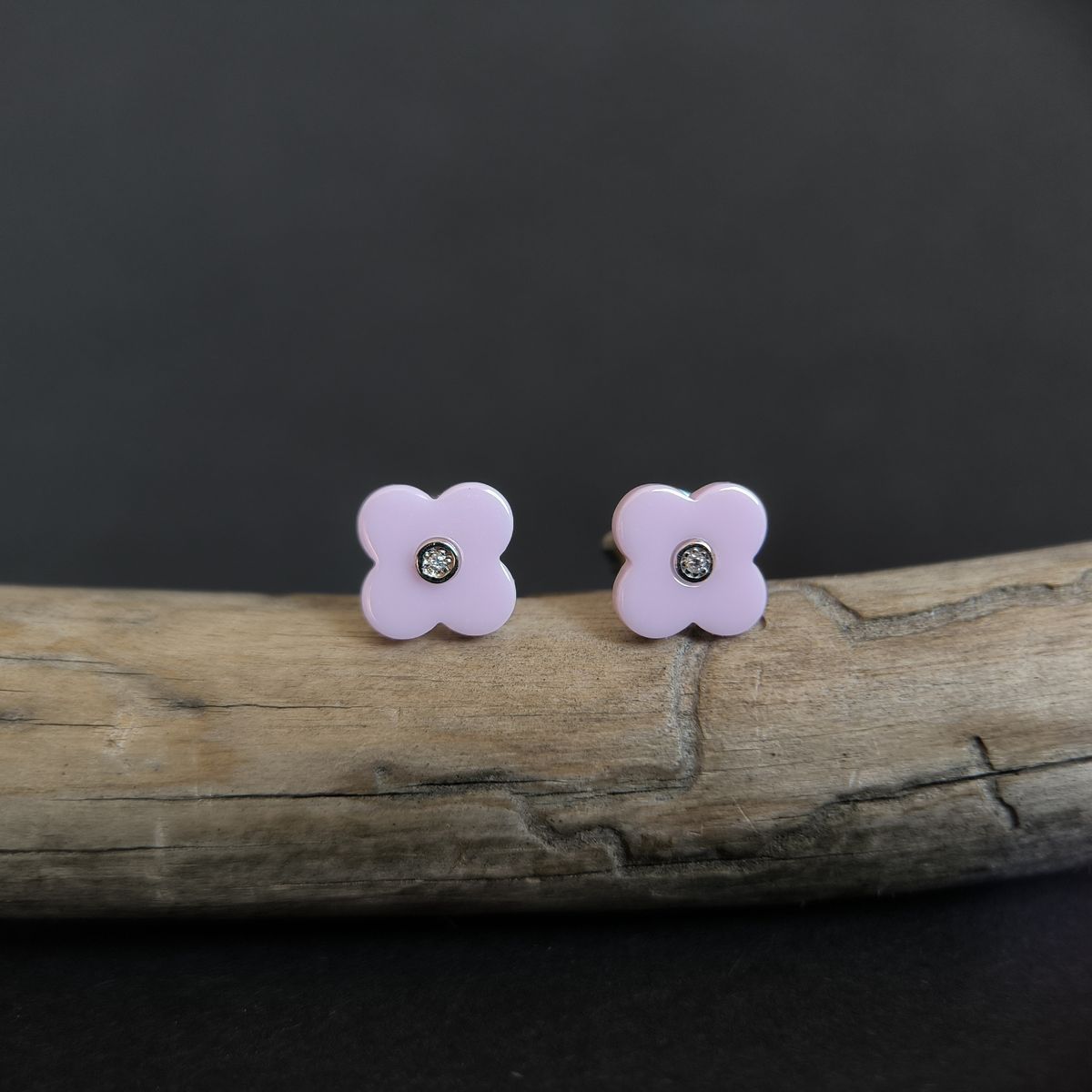 Серебряные серьги с керамикой