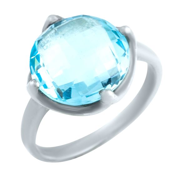 Серебряное кольцо с топазом 6.817ct