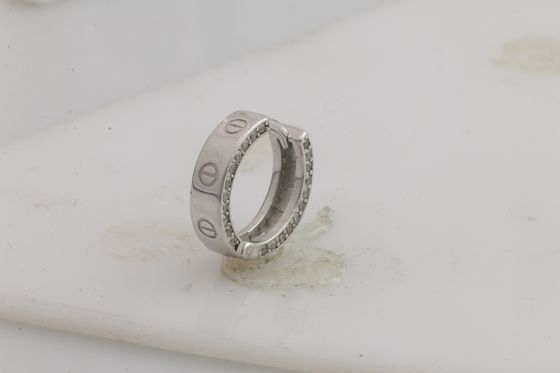 Серебряные серьги с фианитами 0.44ct