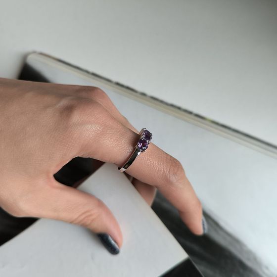Серебряное кольцо с аметистом 1.495ct