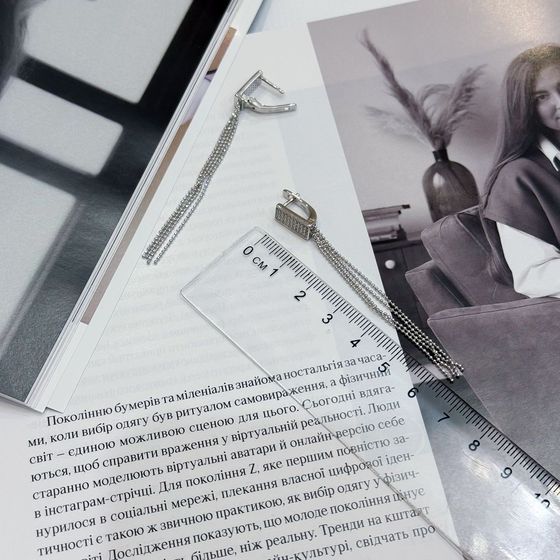 Серебряные серьги с фианитами