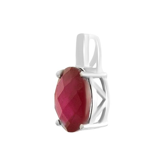 Серебряная подвеска с рубином 3.263ct