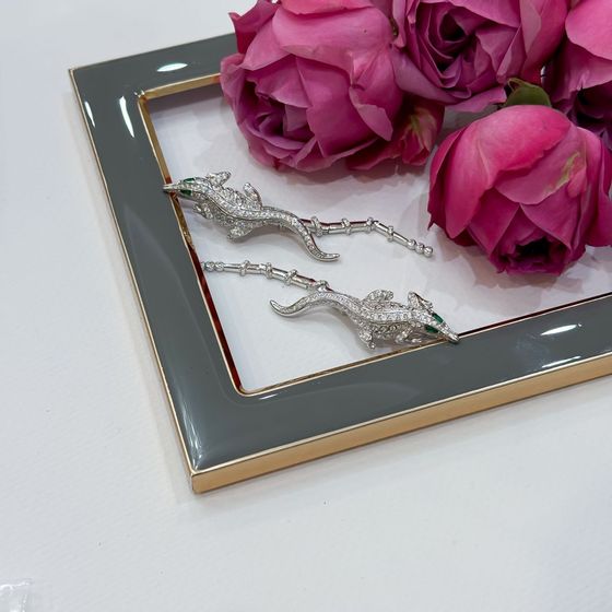 Серебряные серьги с фианитами