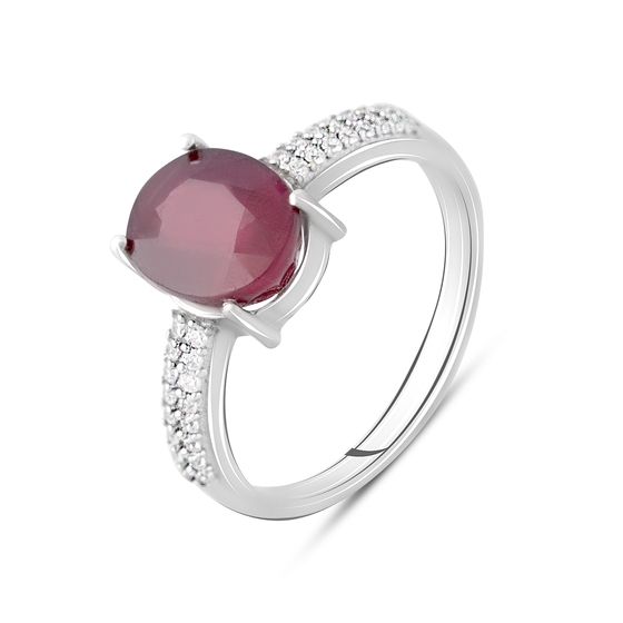 Серебряное кольцо с рубином 4.015ct