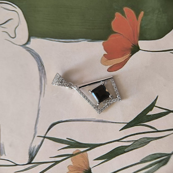 Серебряная подвеска с раухтопазом (дымчатым кварцем) 1.526ct