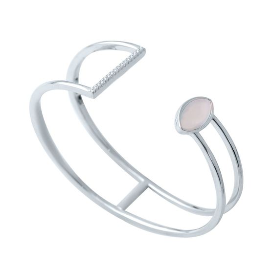 Серебряный браслет с перламутром