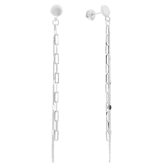 Серебряные серьги без камней