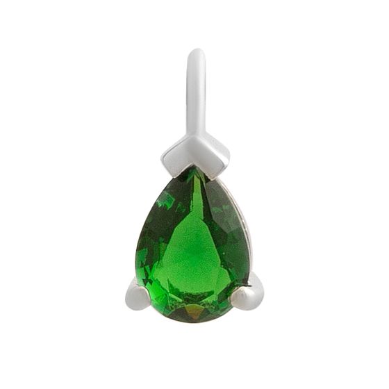 Серебряная подвеска с изумрудом nano 0.605ct