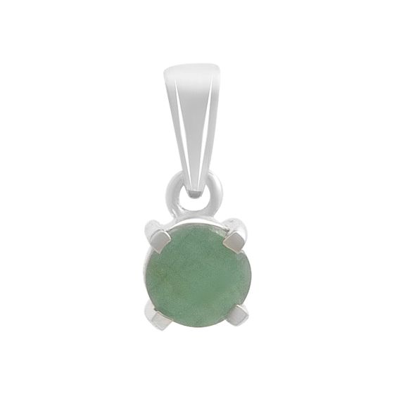 Серебряная подвеска с изумрудом 0.438ct