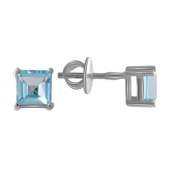 Серебряные серьги с топазом 1.705ct