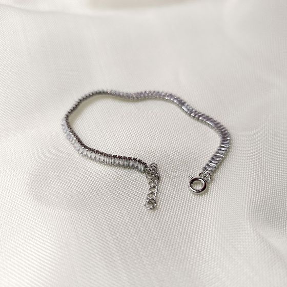 Серебряный браслет с фианитами