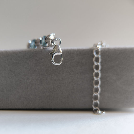 Серебряный браслет с топазом Лондон Блю 8.502ct