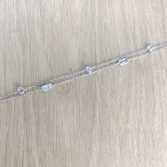 Серебряный браслет с фианитами