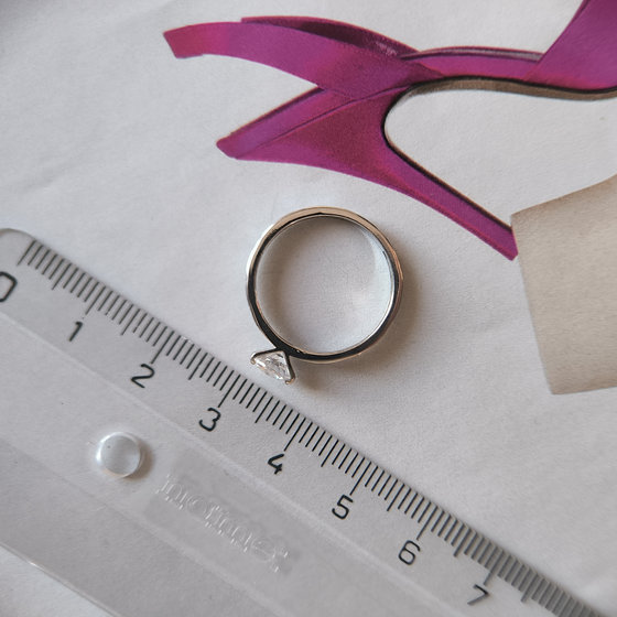 Серебряное кольцо с фианитами