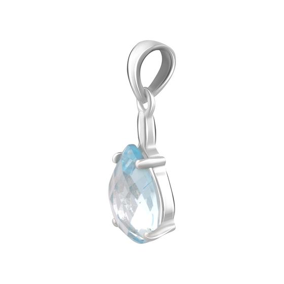 Серебряная подвеска с топазом 4.1ct