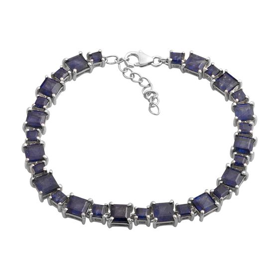 Серебряный браслет с сапфиром nano