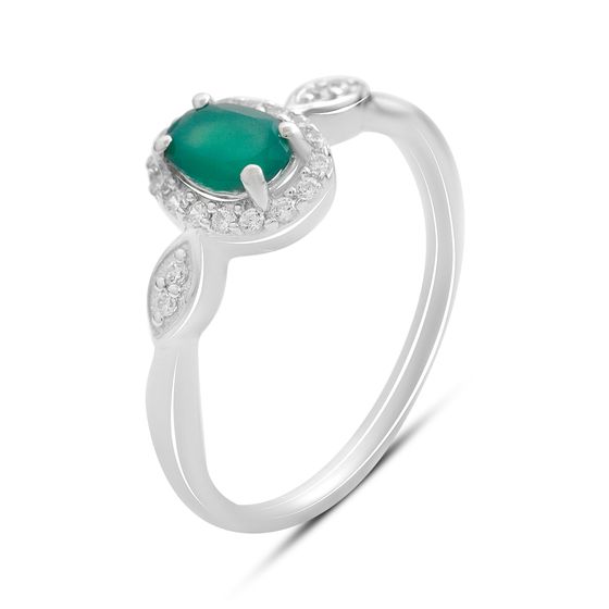 Серебряное кольцо с агатом 0.62ct