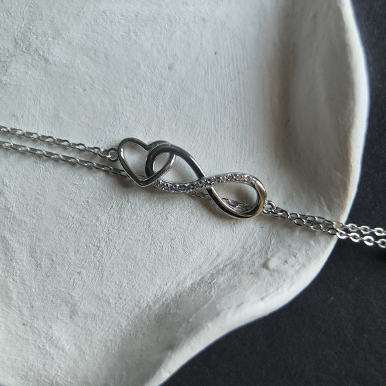 Серебряный браслет с фианитами