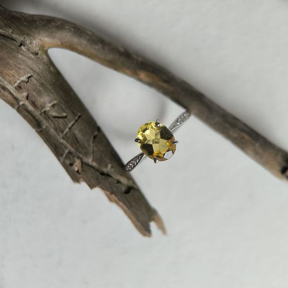 Серебряное кольцо с цитрином nano 1.113ct