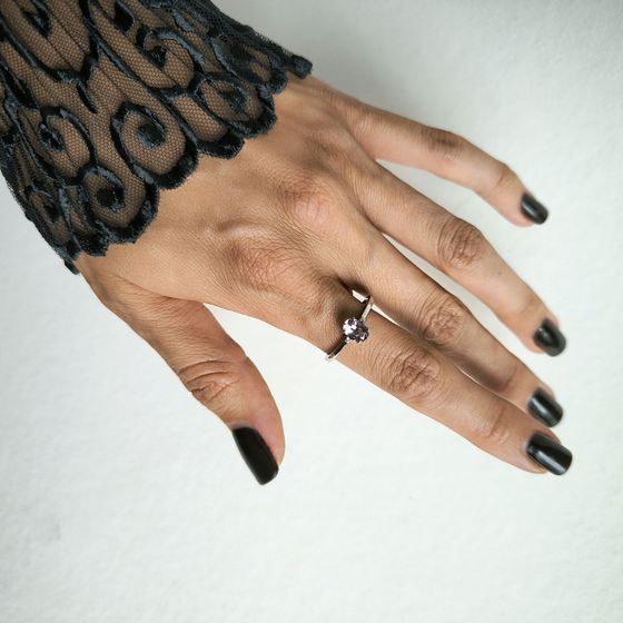 Серебряное кольцо с аметистом 0.713ct