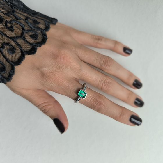 Серебряное кольцо с агатом 1.087ct