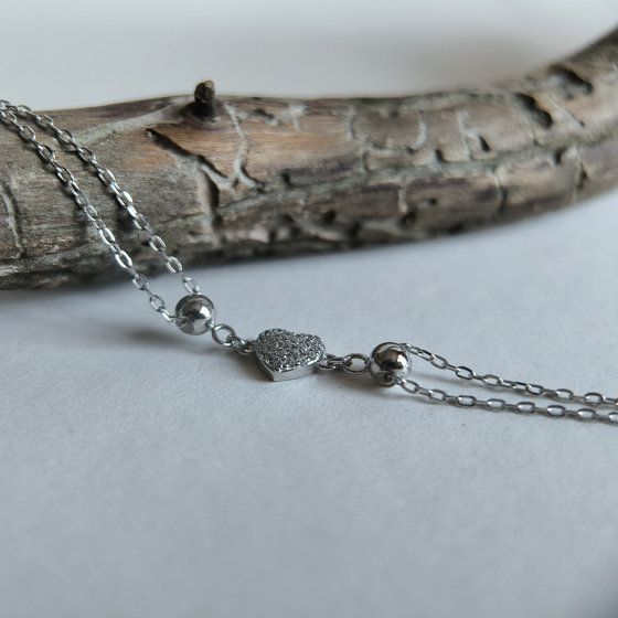 Серебряный браслет с фианитами