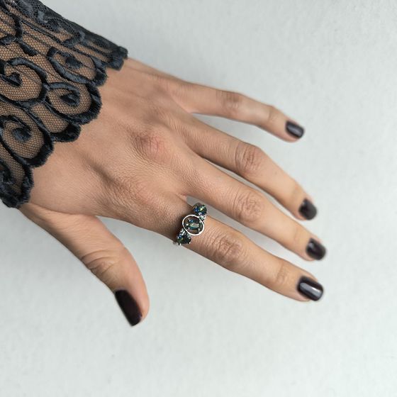 Серебряное кольцо с мистик топазом 1.075ct