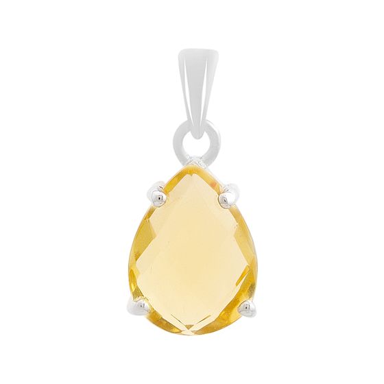 Серебряная подвеска с цитрином nano 3.008ct