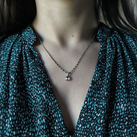 Серебряная подвеска с фианитами