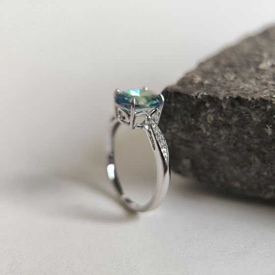 Серебряное кольцо с мистик топазом