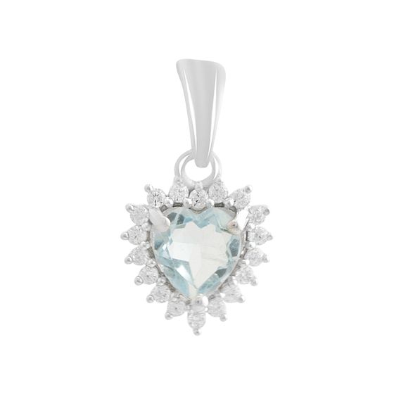 Серебряная подвеска с топазом 1.296ct