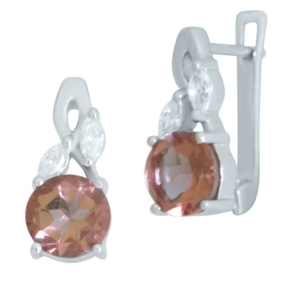 Серебряные серьги с султанитом 3.067ct