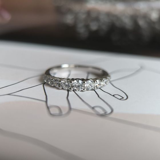 Серебряное кольцо с фианитами