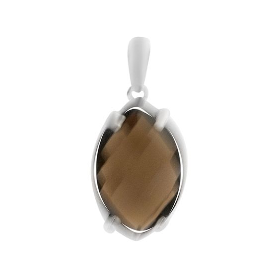 Серебряная подвеска с раухтопазом (дымчатым кварцем) 4.95ct