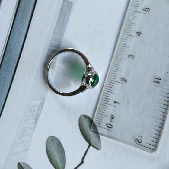 Серебряное кольцо с изумрудом nano 5.15ct