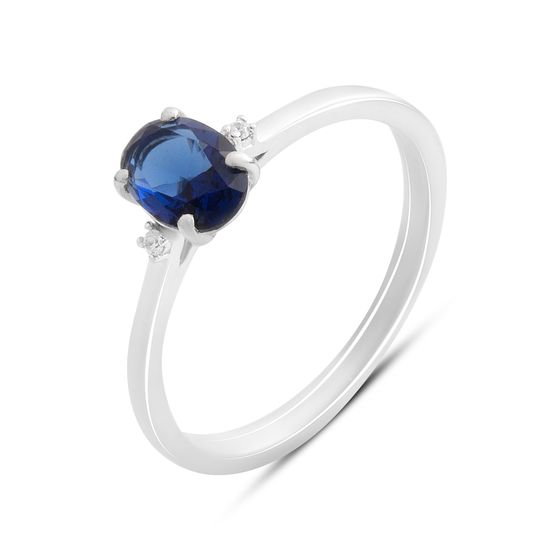 Серебряное кольцо с сапфиром nano 0.597ct
