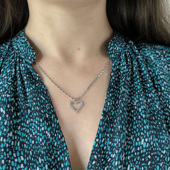 Серебряная подвеска с фианитами