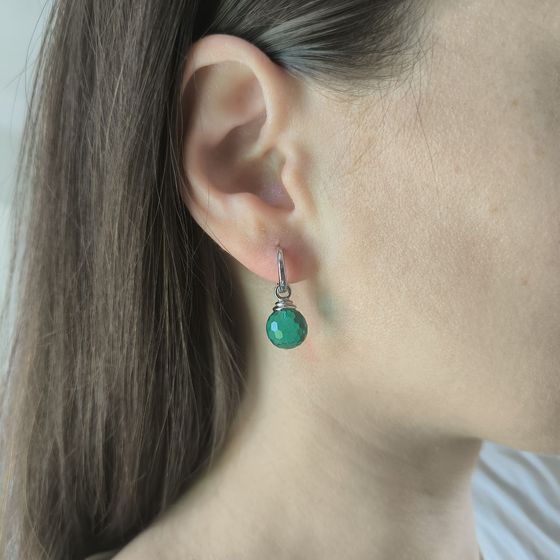 Серебряные серьги с фианитами Серебряные серьги с фианитами